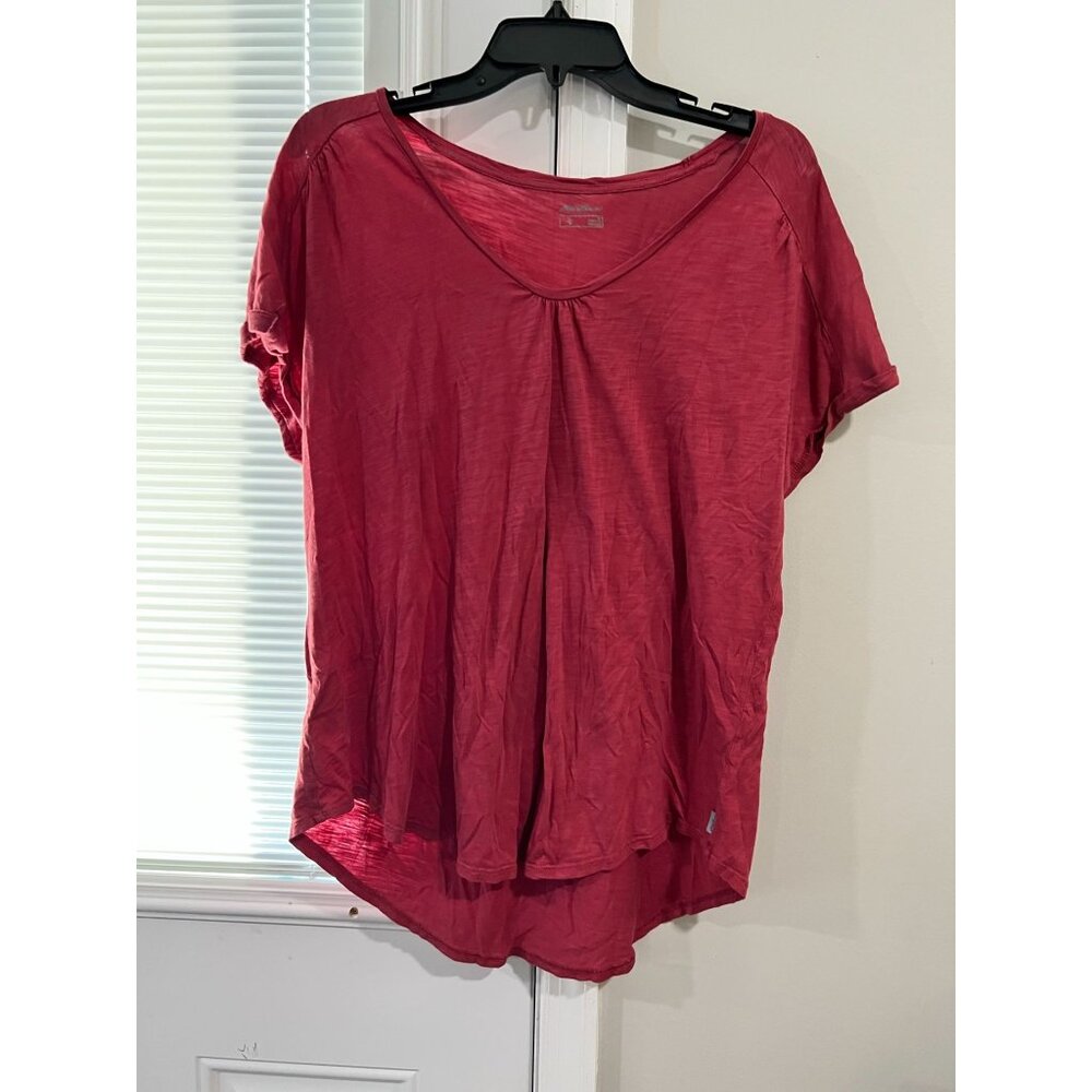 Women's Eddie Baur Short Sleeve Activewear Maroon Shirt -  Size XL